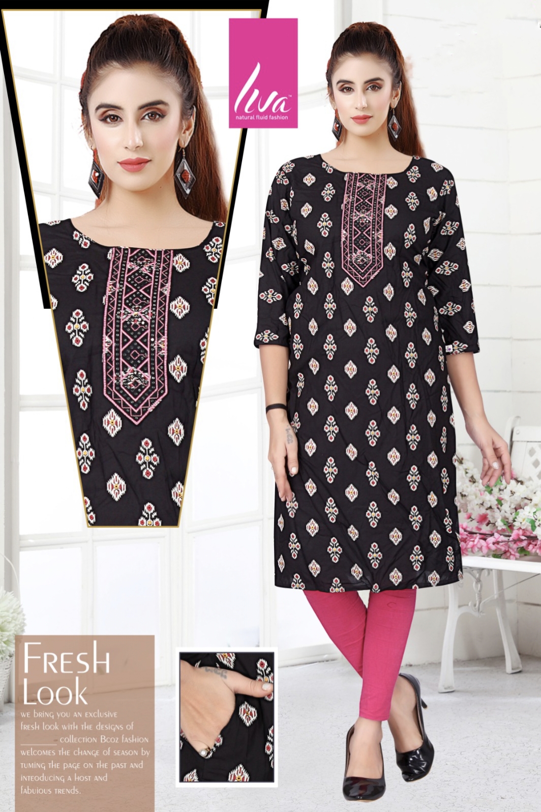 RUAAB VOL 2 BY SMYLEE BRAND HEAVY LIVA APPROVED RAYON WITH MANUAL  EMBROIDERY STRAIGHT KURTI WHOLESALER AND DEALER