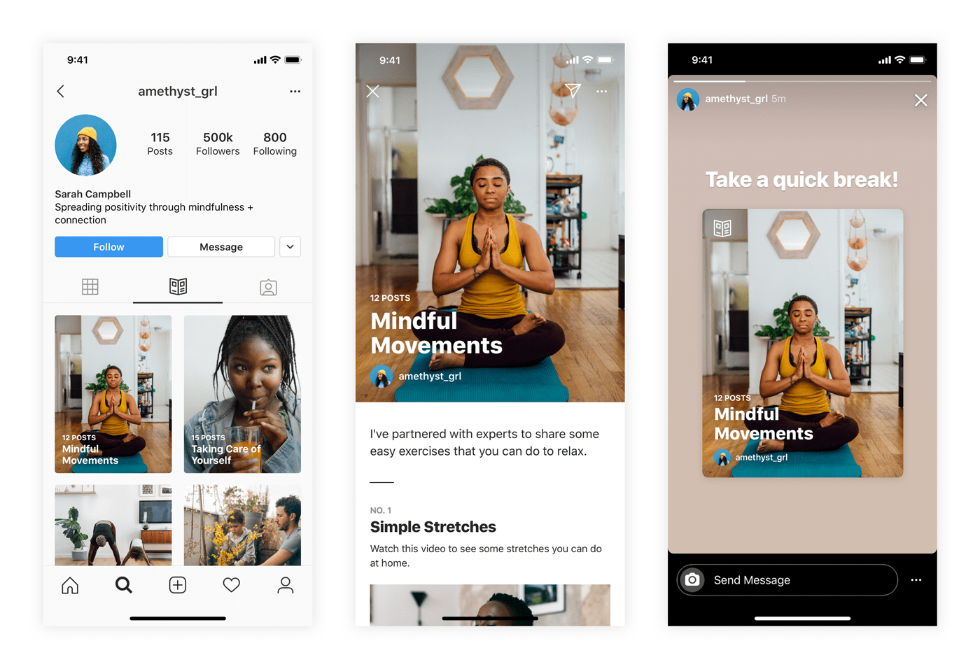 Consigli per il benessere, Instagram introduce Guide