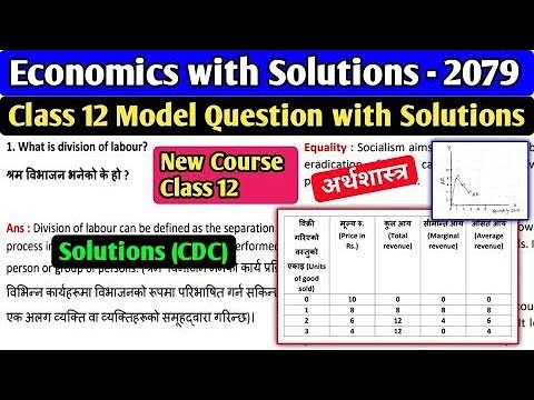 Class 12 Economics Model Question with Solution, 2080 (2023) NEB Board Exam, Grade 12