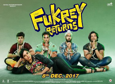 Fukrey Returns new upcoming movie first look, Poster of Pulkit Samrat, Richa Chadha, Varun Sharma, Ali Fazal download first look Poster, release date