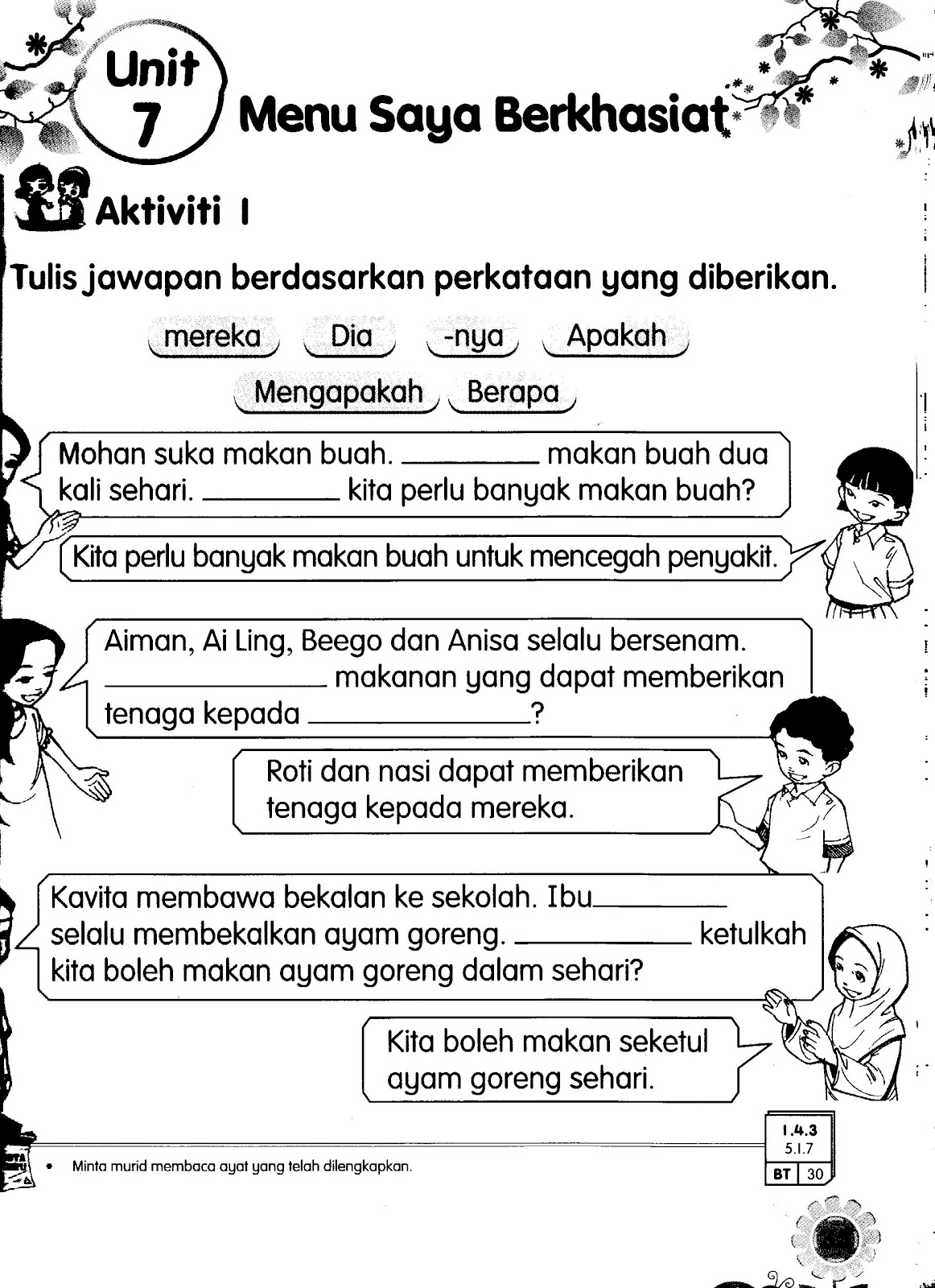 KSSR Bahasa Malaysia Tahun 2: Latihan