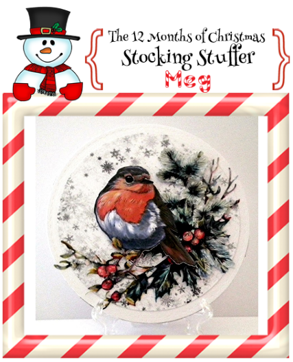 framed image of stocking stuffer two's card