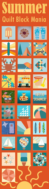 List of FREE Summer Fun quilt block patterns