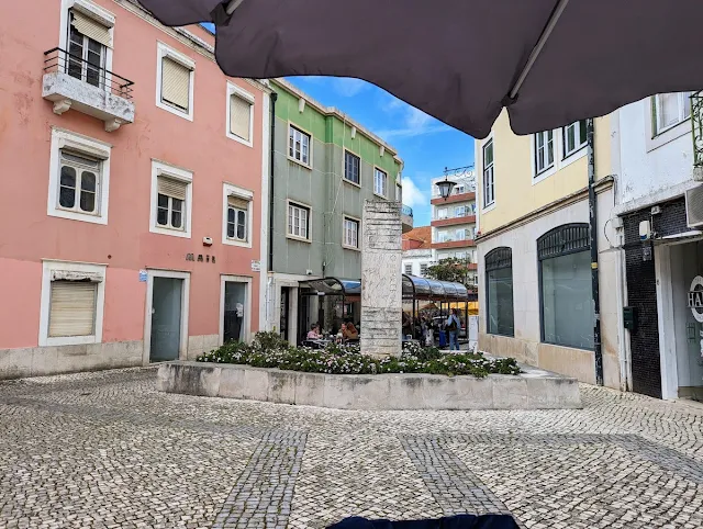 Cobbled square in Caldas da Rainha Portugal