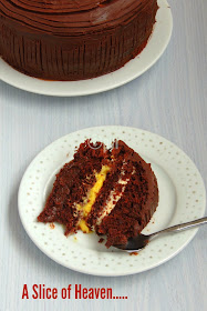 Chocolate cake with different eggless filling