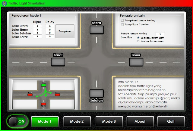 Contoh Program Simulasi Traffic Light Menggunakan Bahasa C# (C Sharp)