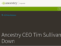 CEO of Ancestry.com, Tim Sullivan, Steps Down