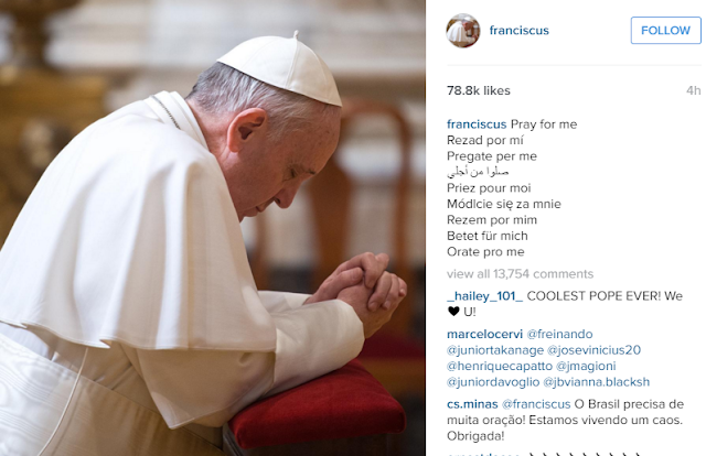 Pope Francis Is On Instagram!