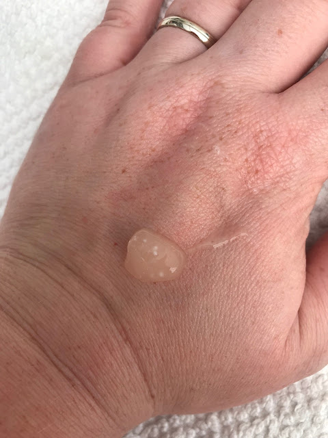 Shampoo on the back of a hand