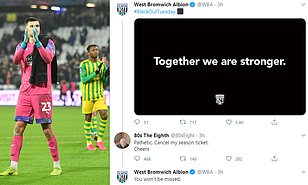 Check out the EPIC response West Brom Football Club gave when a fan said he 'will be cancelling his ticket' JUST BECAUSE they joined Black Lives Matter movement 