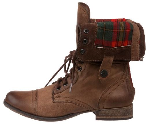 Boots feature a leather upper, zip at back, flannel detail on inner ...