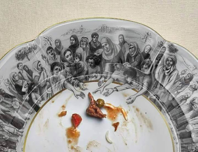 Lukisan di Piring Ini 'Menampar' Kamu Yang Sering Menyisakan Makanan