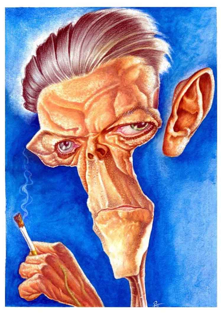 Egypt Cartoon .. David Bowie .. Caricature By Fabricio Brito - Brazil