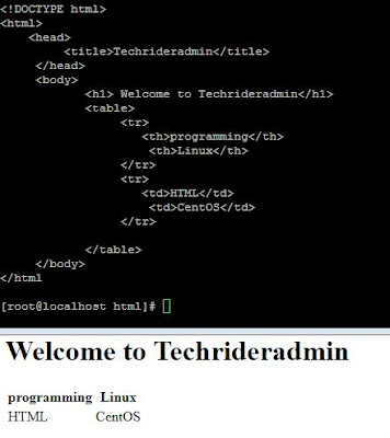 How to create table using HTML on web page for beginners