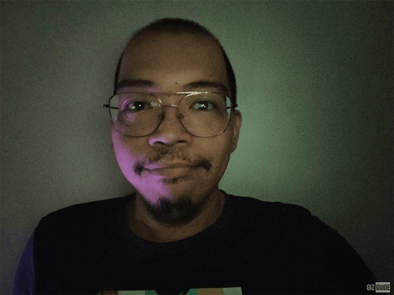 Normal mode selfie in low light condition with no flash