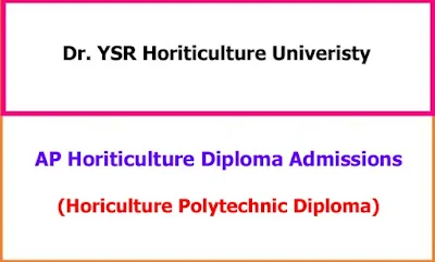 AP Horticulture Diploma Admission Notification 2024