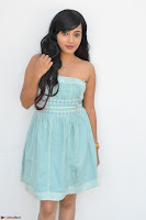 Sahana New cute Telugu Actress in Sky Blue Small Sleeveless Dress ~  Exclusive Galleries 025.jpg