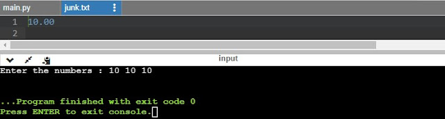 Python - Hackerrank Average Function Output