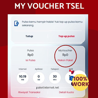 cara menggunakan MyVoucher Telkomsel untuk beli paket internet