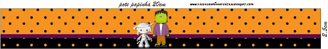 Frankenstein y Momia: etiquetas para imprimir gratis.