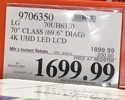 Costco 9706350 - Deal for the LG 70UH6350 tv at Costco