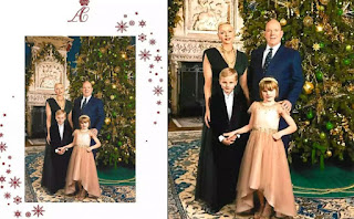 Christmas card of Prince Albert and Princess Charlene 2022