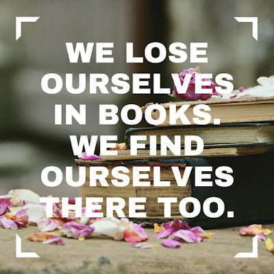 We lose ourselves in books. We find ourselves there too. #books #readeveryday