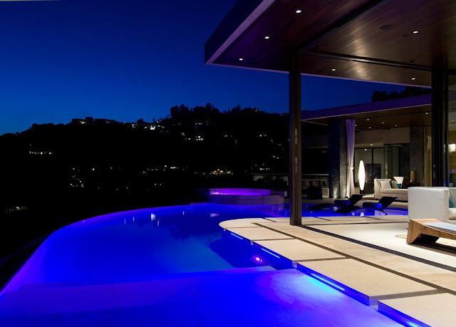 Pool at night