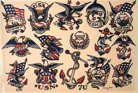 Sailor Jerry Tattoos. Other popular symbols include: • Bottles of booze