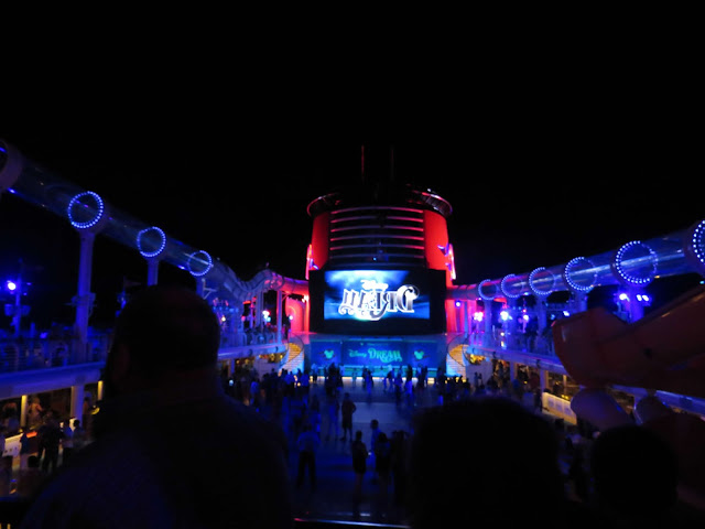 Disney Dream Swimming Pool Area At Night Disney Cruise Line