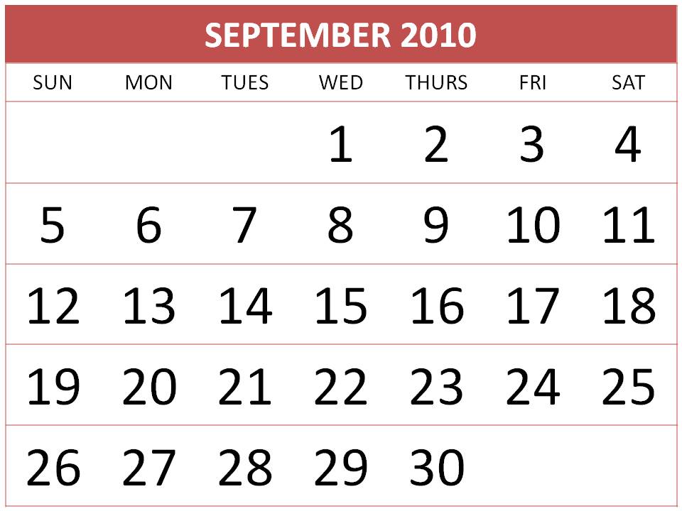 2010 calendars to print