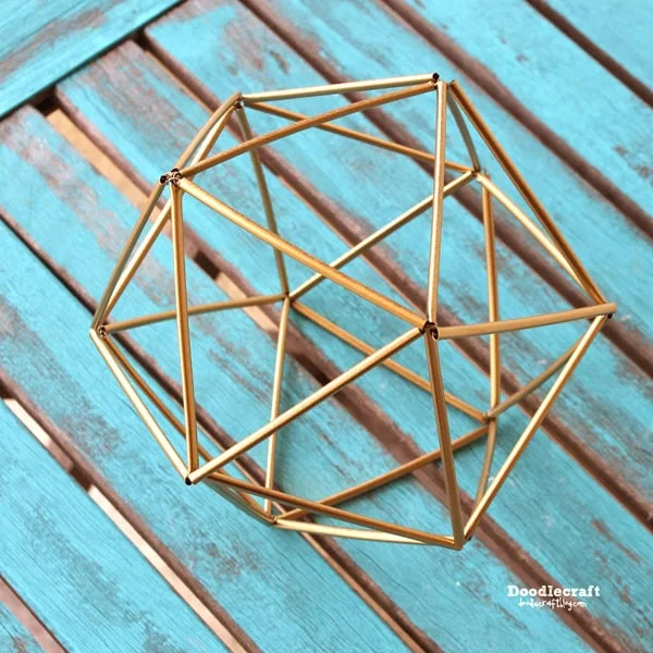 It's so cool.  It looks like it's really brass or copper tubing!   Who would guess they were plastic straws?