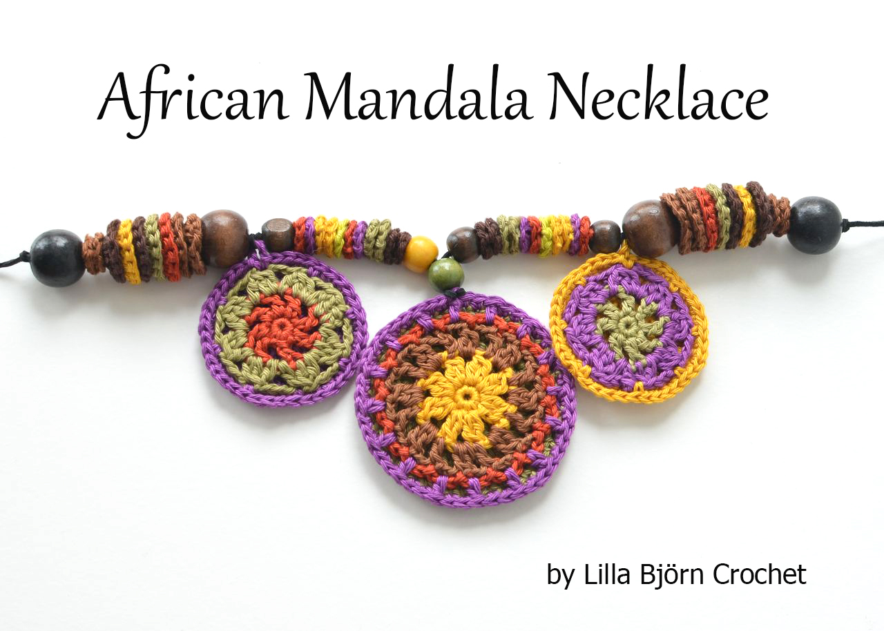 African Mandala Necklace - FREE crochet pattern by Lilla Bjorn Crochet