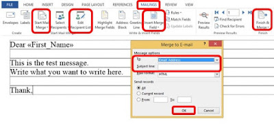 Sending Email by using word document