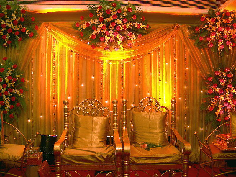Indian wedding reception decor