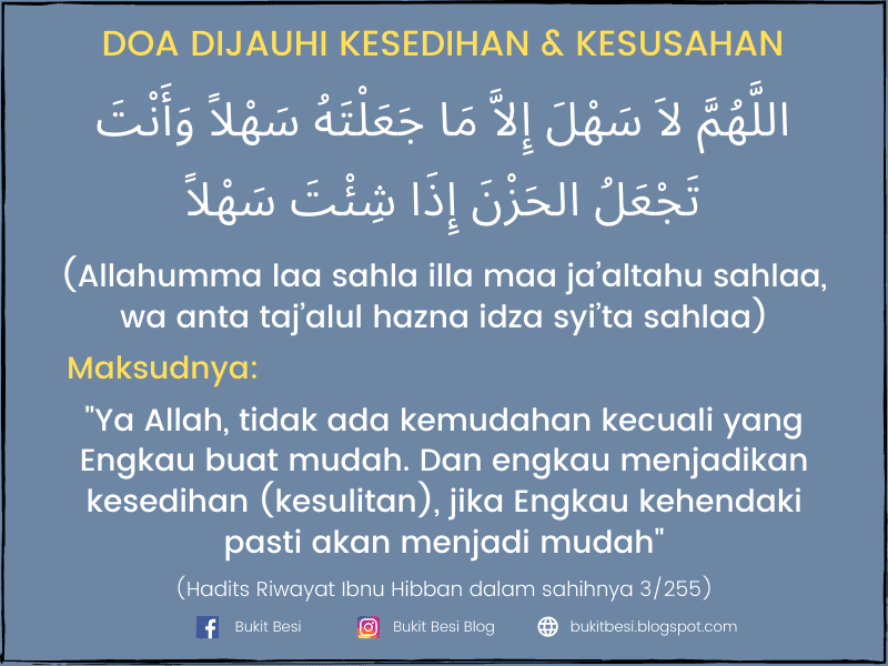 doa untuk menghilangkan kesedihan dan kesusahan