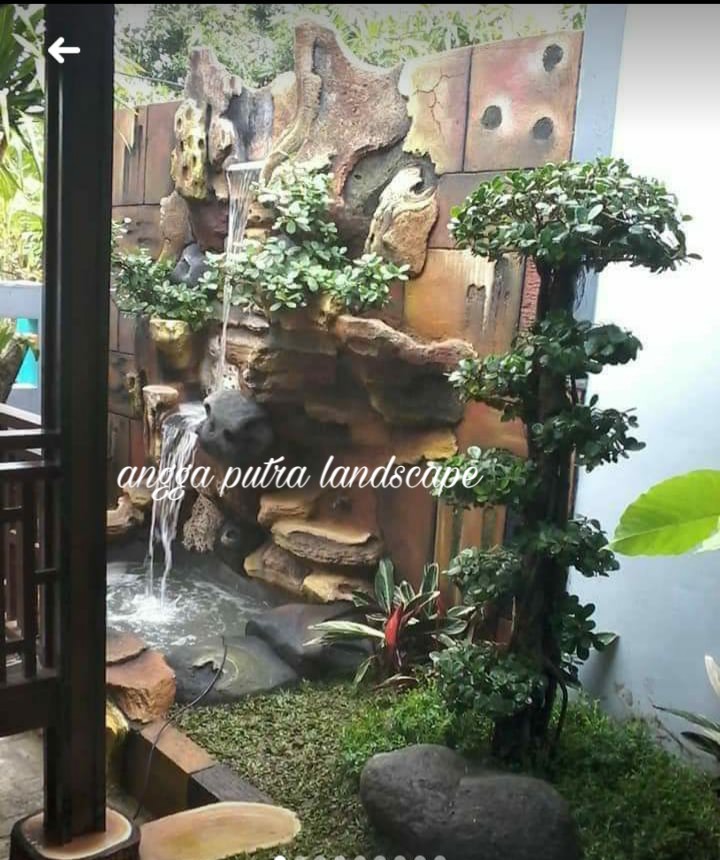 Jasa pembuatan dekorasi kolam tebing,dekorasi relief air terjun jombang