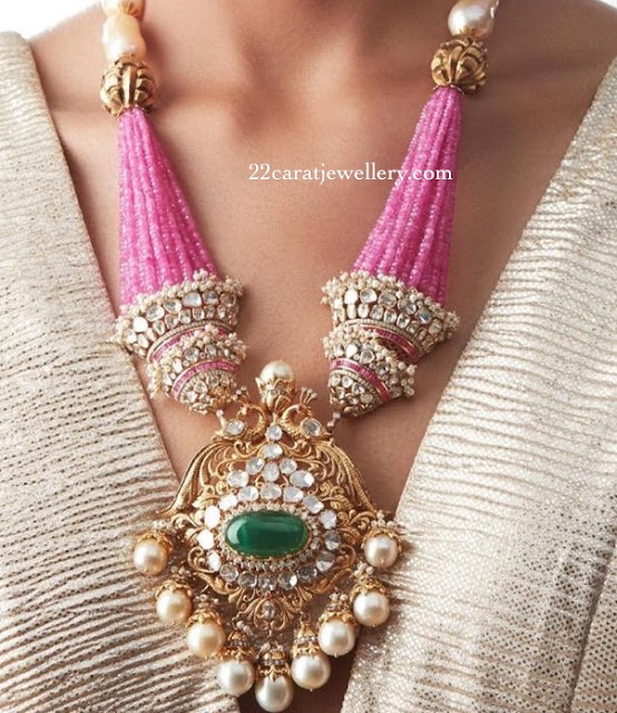 Flat Diamond Beads Set by Khanna Jewellery