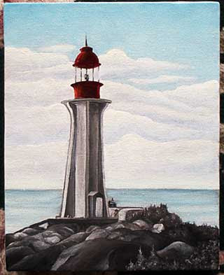 lighthouse oil painting