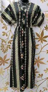 Green Grey Shaded Frock Type Nighty