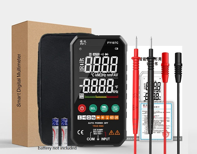 FY107B FY107C Smart Automatic Digital Multimeter 6000 Counts High Precision Small Portable Anti-burning Universal Meter