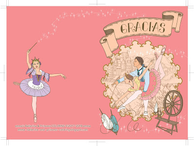 gracias ballet Spanish Thankyou card バレエ スペイン語 サンキューカード Tarjeta de agradecimiento