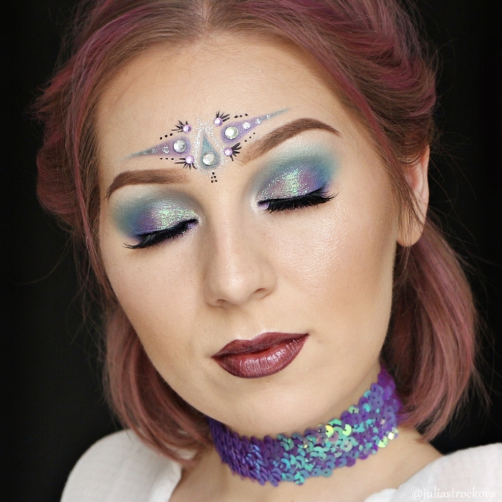 JULIAS BEAUTY GARDEN PURPLE BLUE GREEN MERMAID GLITTER FESTIVAL