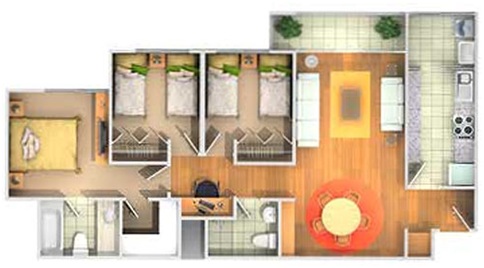 Small 2 Bedroom Apartment Plans