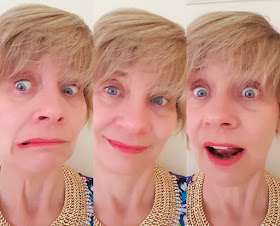 Amusing image montage of over-40s blogger Gail Hanlon who fronts Is This Mutton 