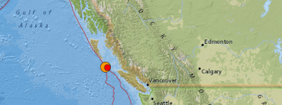 Epicentro sismo 6,1 grados en Canadá, 04 de Septiembre 2013