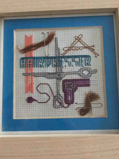 Cross stitch for a hair dresser 