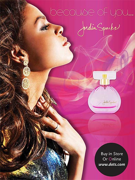 HOT ACTRESS SINGER JORDIN SPARKS FAMOUS PERFUME BECAUSE OF YOU