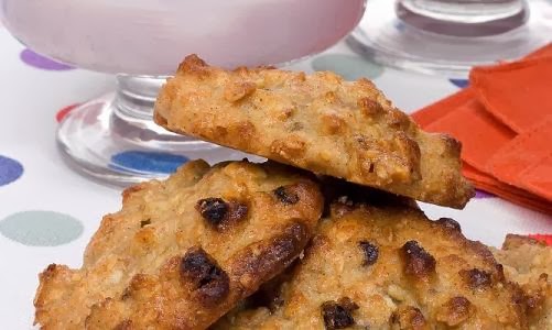 Galletas de avena y pasas de uva