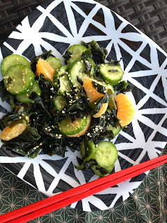 Cucumber & Wakame Salad with Clementines